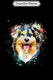 Composition Notebook: Aussie Splash Art Australian Shepherd Journal/Notebook Blank Lined Ruled 6x9 100 Pages