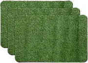 Yardenfun 3Pcs Artificial Grass Mat Durable Fake Turf Door Mat for Home Entryway Outdoor Decor Welcome Doormat for Rustic Farmhouse Styles