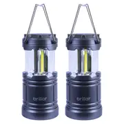 2x Brillar Cob LED 260 Lumens Popup Lantern Tent Light Camping/Hiking Lamp Asstd