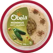 Obela Hommus Garnished With Zesty Jalapenos 220g