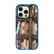 iPhone 16 Pro Impact Ring Stand Case MagSafe Compatible Bookshelf Garden by KT's Canvases