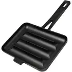 UPAN The Cast Iron Sausage Pan Pre Seasoned Square Grill Pan for Kitchen and O