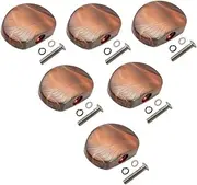 6 Pcs Semicircle Shape Electric guitar Instruments tuning Pegs Cap Machine Head Replacement Buttons Knobs, Coffee