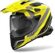 Airoh Commander 2 Mavick Motocross Helmet, black-grey-yellow, Size L for Men Black Grey Yellow