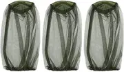 Generic 3Pcs Mosquito Head Net Insect Shield Face Mask Cover Mosquito Insect Mesh Head Face Protector for Outdoor Fishing Camping Hiking