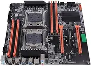 SustVita X99 Double Server Motherboard, 8 Memory Slot Mainboard with 4 USB3.0 Ports, Supports DDR4 DIMM 3000/2666 / 2400 / 2133MHz for High - Performance Computing