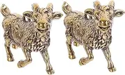 [Tofficu] Brass Goat Pendants DIY Goat Keychain Charms Lightweight Decorative Keychain Decor for Crafting Necklace Bracelet and More for Personalizing Accessories