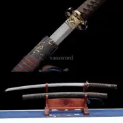 Japanese Katana Damascus Folded Steel SHINOGI ZUKURI Samurai Sword Full Tang.