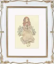 Vintage Style Frame for 8x10 Picture - Ornate Retro Frame with Mat for 5x7 Photo