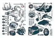 Post Malone Kids Small Size Temporary Tattoos Footy Full Set Neck PostM Sm 1 2