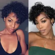 Pixie Cut Wigs Kinky Curly Hair Bob Short Human Hair None Lace for Black Women