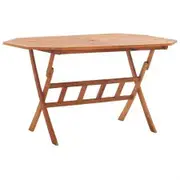 Folding Garden Table 135x85x75 cm Solid Acacia Wood