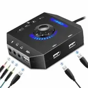 T10 External Sound Card Usb Audio Adapter For Pc Windows Mac Linux Laptops