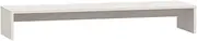 vidaXL Solid Pine Wood Monitor Stand - Sturdy Construction, White Finish,100 x 27 x 15 cm, Easy Assembly, Suitable for Workspace Organization and Ergonomics.