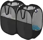 Pop up Collapsible Laundry Baskets, 2 Pack Foldable Mesh Hampers