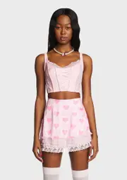 [Sugar Thrillz] Blush Gilded Beauty Bustier Top