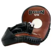 BOON Sports Focus mitts Curved FMCHT Hooded 2 Tone Brown Genuine leather MMA K1