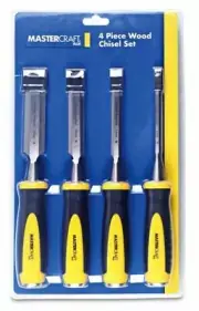 Mastercraft WOOD CHISEL SET MCW004 4Pcs 6mm, 12mm, 19mm & 25mm, Bevel Edge