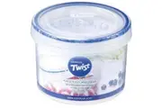 Lock & Lock Round Food Container (White/Blue) (One Size)