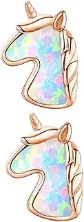 [SAFIGLE] Elegant Opal Stud Earrings Unique Australian Gemstone for Women's Fashion Dazzling Party Accessory