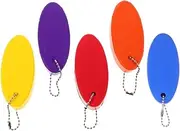 Didiseaon 5pcs Floating Keychain Oval Key Float for Boating Fishing Surfing and Outdoor Sports High Visibility Colors for Easy Spotting Lightweight and Compact Design