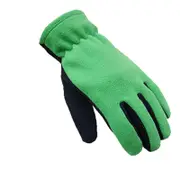 Autumn Winter Screen Touch Fleece Glove Outdoor Windproof Warm Sensitive Touch Gloves GREEN COLOR