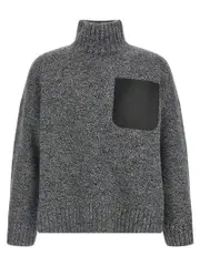 [J.W. Anderson] J. W. Anderson-Leather Patch Pocket Maglioni Grigio-Uomo S