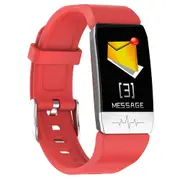 T1 Thermometer Temperature Measurement ECG Health Monitor Run Route Track Smart Watch RED COLOR