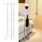 Clear Acrylic Side Table Small Drink Side Table for Bedroom Balcony Bedside