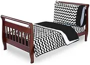 Baby Doll Bedding Chevron Toddler Bedding, Black