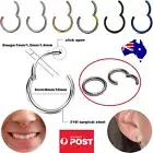 Surgical Steel Segment Hinged Seamless Rings Clicker Ear Nose Lip Hoop Earrings