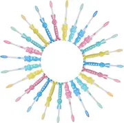 HOLIDYOYO 32Pcs Cute Cartoon Toothbrush Soft Bristles for Fun Animal Encourage Brushing Habits Suction Cup Stand for Cleanliness for Boys