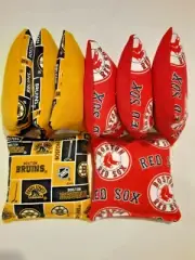 8 Cornhole Bag Set Corn Hole Boston Bruins and Red Sox YW/RD