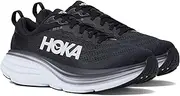 [HOKA] Women's Clifton 8 Running Shoe, 10.5 UK, Black White, 11.5 US
