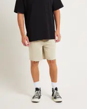 L-Two Denim Shorts in Macadamia