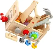 Milisten 1 Set Handheld Toolbox Set for Educational Construction for Hammer Screwdriver Wrench and More Interactive Pretend Play Tool Kit for Early Learning Activities