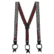 SuspenderStore French Satin Twill Suspenders - BUTTON - 6 Colors & 2 Sizes