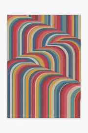 150' x 215' | Machine Washable Runner Rug | Kid & Pet Friendly | Indoor Rug | Jonathan Adler Waterfall Multicolour Tufted Rug | Ruggable