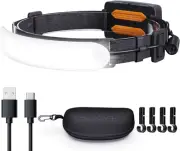 Headlamp Rechargeable Pro+,7500Mah 1500 Lumen Super Bright 230°Beam LED Head Lam