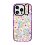 iPhone 16 Pro Impact Ring Stand Case MagSafe Compatible Watercolor Roses