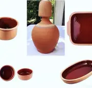 Clay Water Pitcher With Clay Cookware Set.