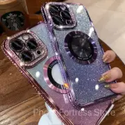 Diamond Glitter Shockproof Magsafe Case for iPhone 15 14 13 12 11 Pro Max Plus