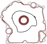 X AUTOHAUX Engine Timing Cover Gasket Set TCS46000 for Jeep Grand Cherokee 1999-2003 Chain Case Cover Gasket Long-Lasting Sealing Rubber,Metal 1 Set Silver Tone,Black