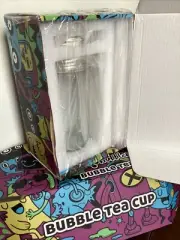 BUBBLERY Bubble Tea Covered Glass 20 oz. Straw and Recipes Cup NEW Fast Shipping