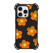 iPhone 16 Pro Bounce Case MagSafe Compatible Crochet Flowers - Orange