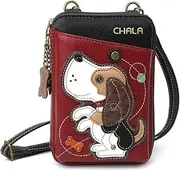 [CHALA] Wallet Crossbody Cell Phone Purse-Women Faux Leather Multicolor Handbag with Adjustable Strap Red Size: One Size