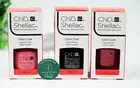 3 x CND Shellac Gel Nail Polish 7.3ml Each New In Box 3 Colors Set