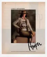vintage 1980s magazine print ad Hooper Associates women's fashion beautiful lady
