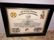 104TH U.S. CAVALRY REGIMENT / COMMEMORATIVE - CERTIFICATE OF COMMENDATION