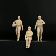 1/72 Scale Resin Model Female Pilot 3 Soldier Figures Military Miniature